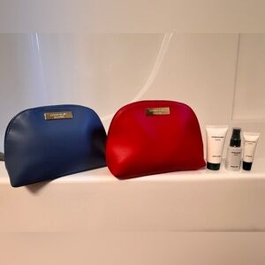 2- Salvatore Ferragamo Cosmetic Bags Red and Blue